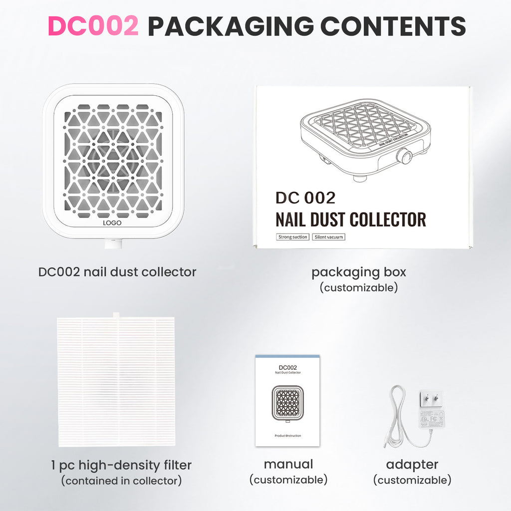 We do Wholesale! DC002 Nail dust collector with Filter paper 2026 latest customized your color and logo